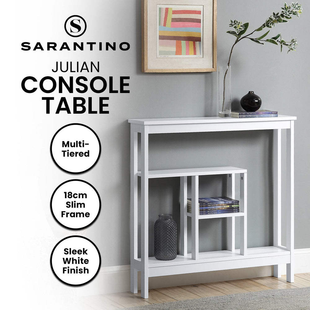 Sarantino Julian Console Table in White