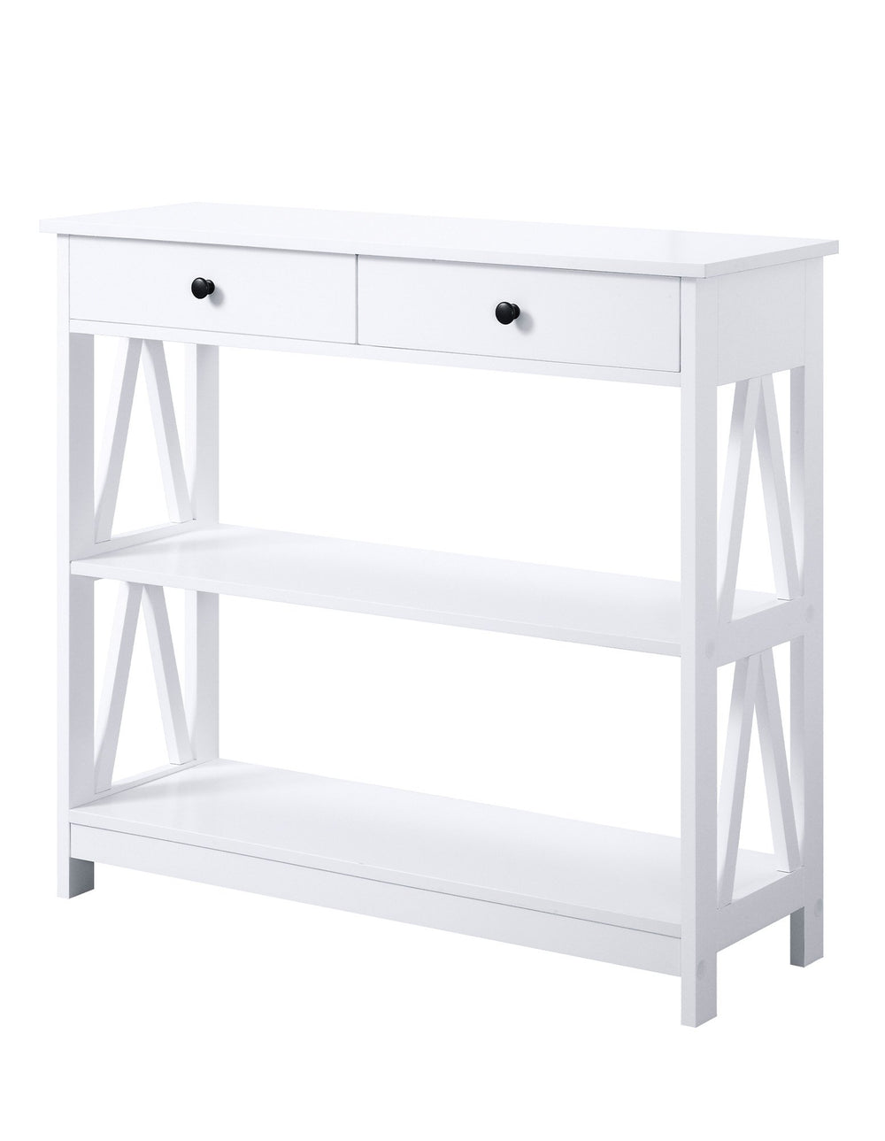 Sarantino Ezra Console Table in White