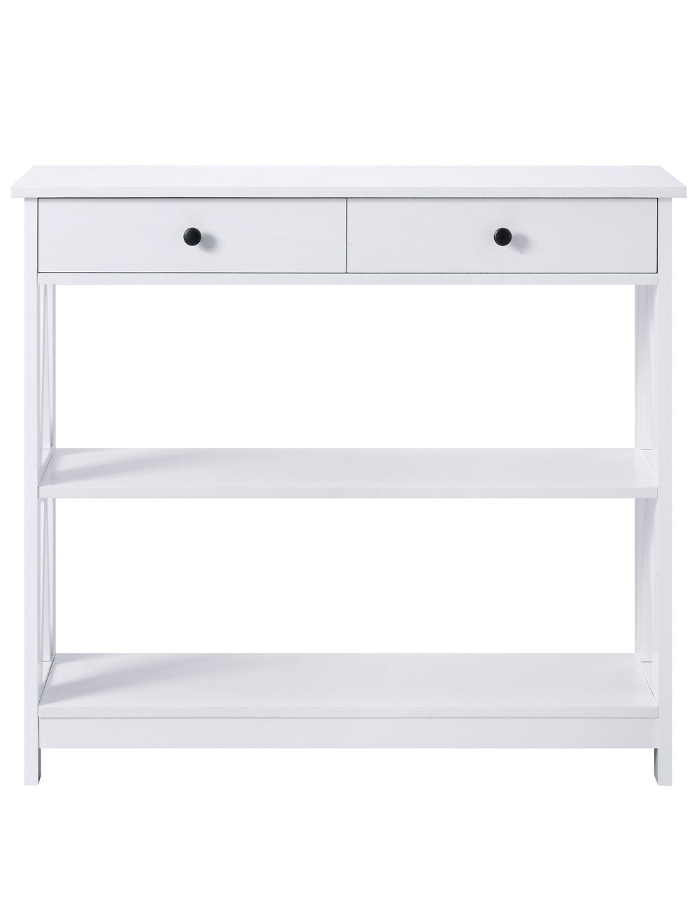 Sarantino Ezra Console Table in White