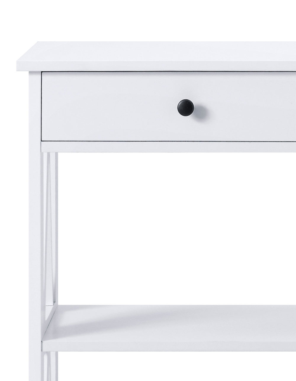 Sarantino Ezra Console Table in White