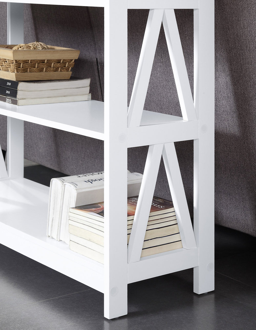 Sarantino Ezra Console Table in White