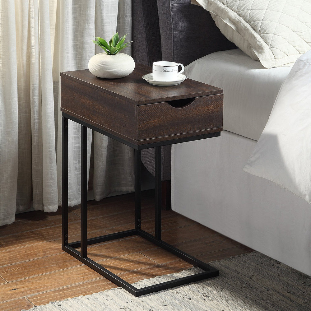 Sarantino C-Shaped Drawer Side Table