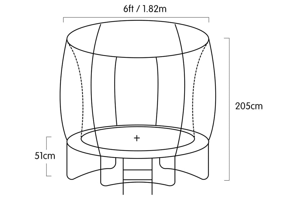 Kahuna 6ft Classic Trampoline - Rainbow