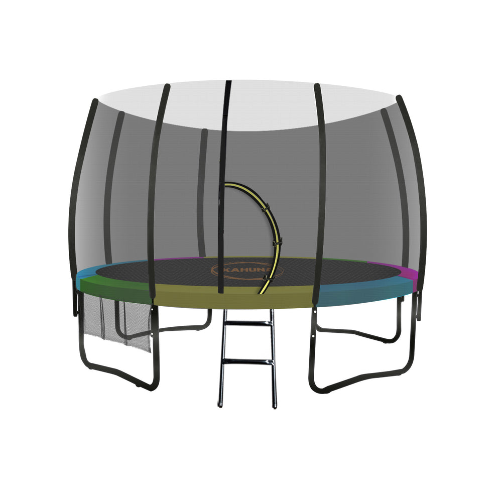 Kahuna Twister 10ft Springless Trampoline - Rainbow