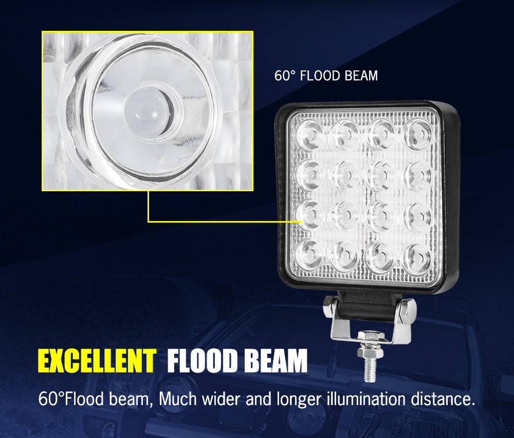 Lightfox 4inch Led Work Light 1 LUX @ 128M IP68 6501 - 7000 lm