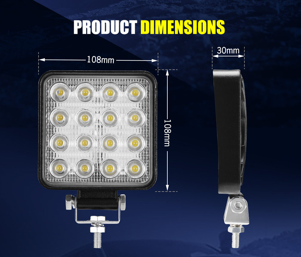 Lightfox 4inch Led Work Light 1 LUX @ 128M IP68 6501 - 7000 lm