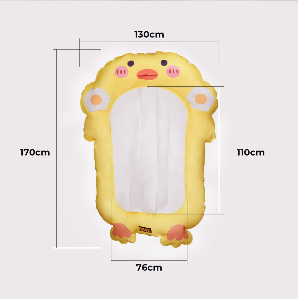 Pawz Pet Cooling Mat Dog Cat Human Size Bed Non-Toxic Self-cool Summer Yellow