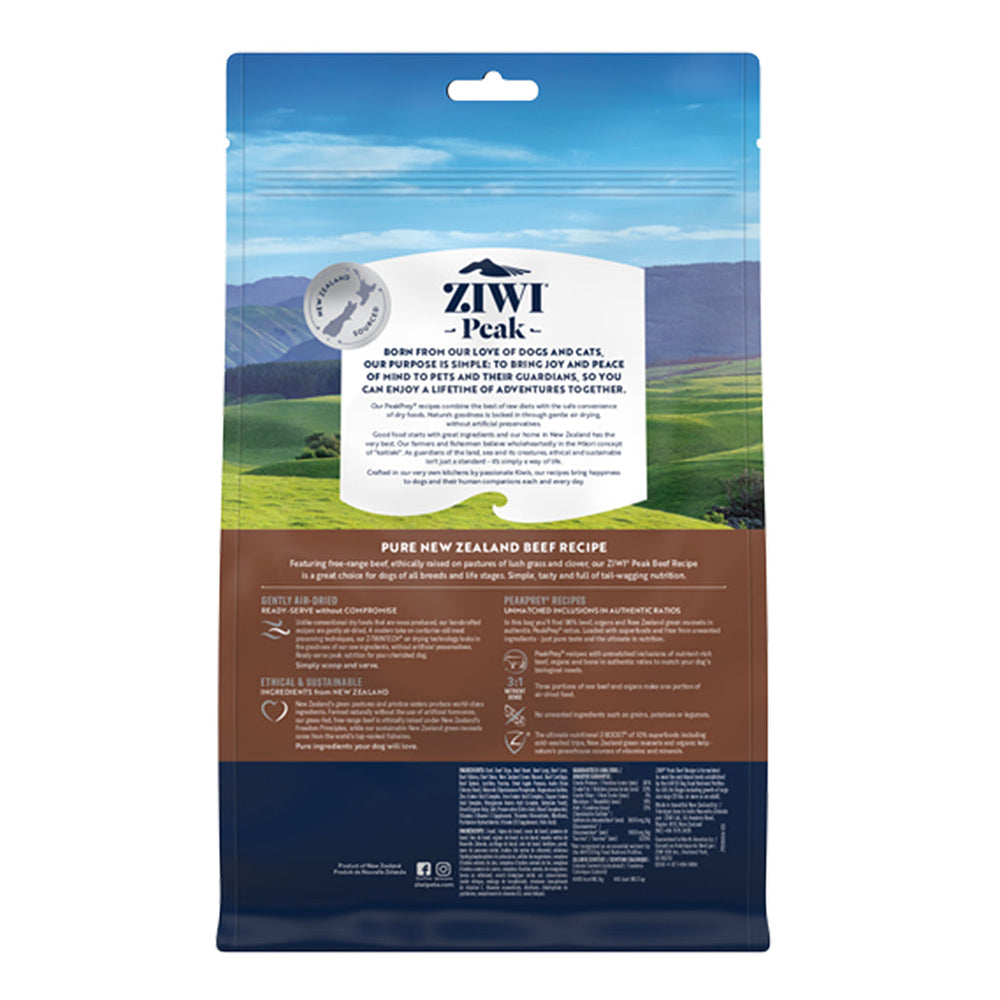 Ziwi Peak Air Dried Dog Food 454g Beef