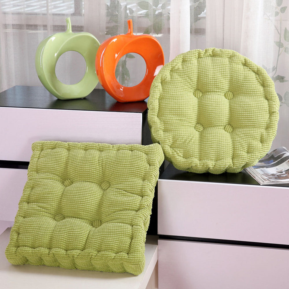 SOGA Green Round Cushion Soft Leaning Plush Backrest Throw Seat Pillow Home Office Decor