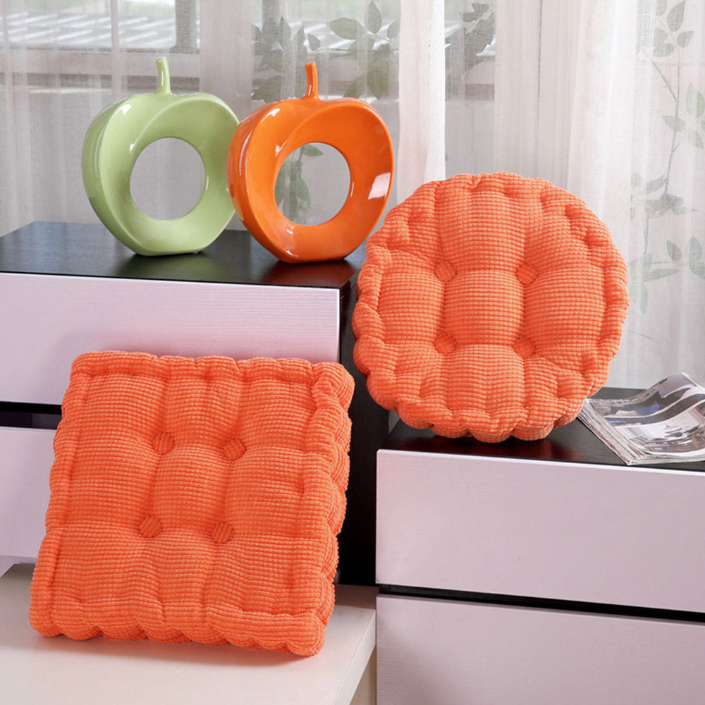 SOGA Orange Round Cushion Soft Leaning Plush Backrest Throw Seat Pillow Home Office Decor