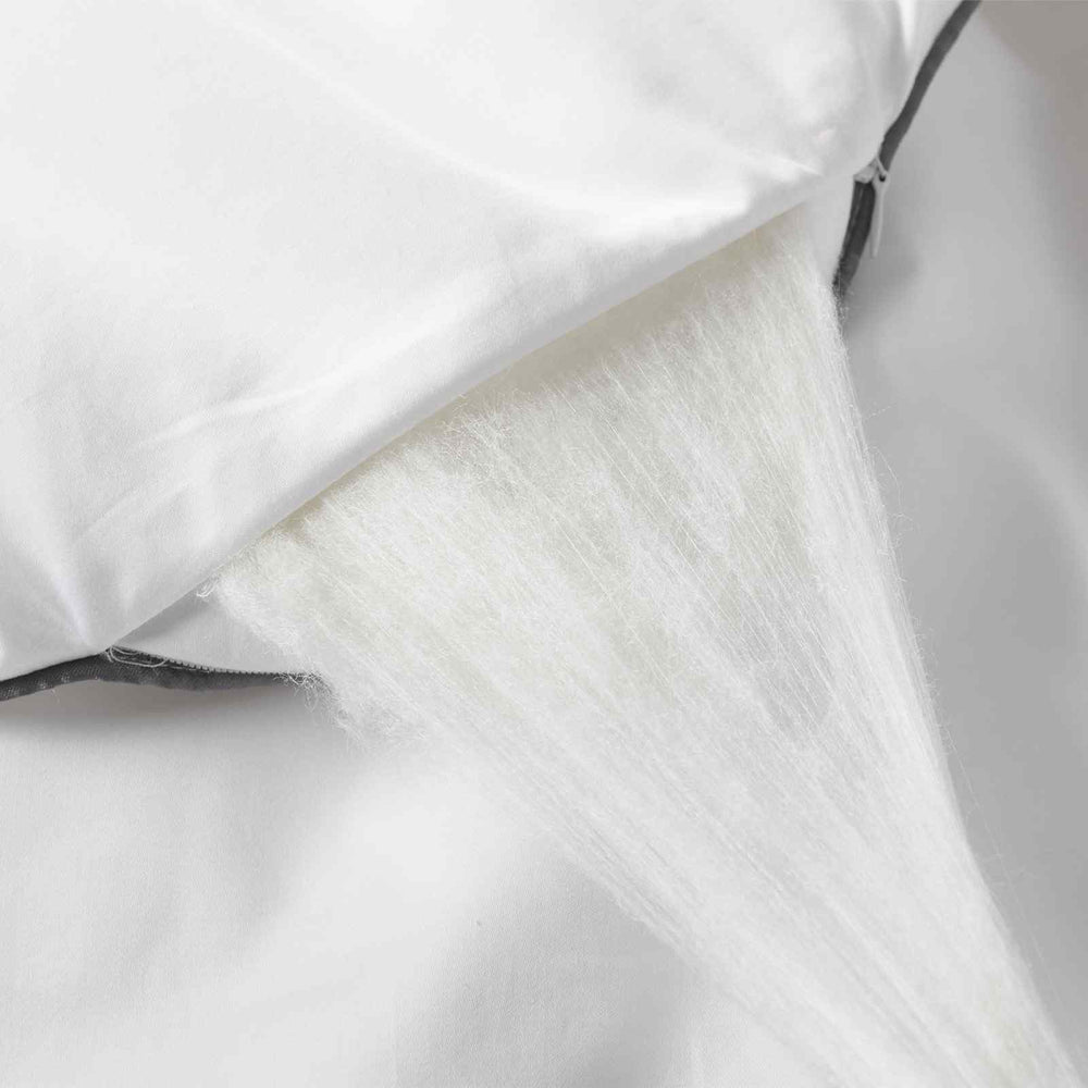 Royal Comfort 100% Silk Filled Eco-Lux Quilt 300GSM With 100% Cotton Cover Queen White
