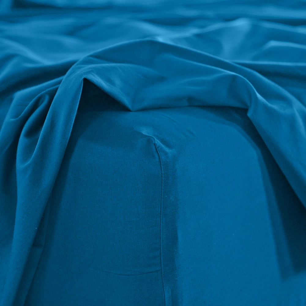 Royal Comfort 1000TC Balmain Hotel Grade Bamboo Cotton Sheets Pillowcases Set Queen Mineral Blue