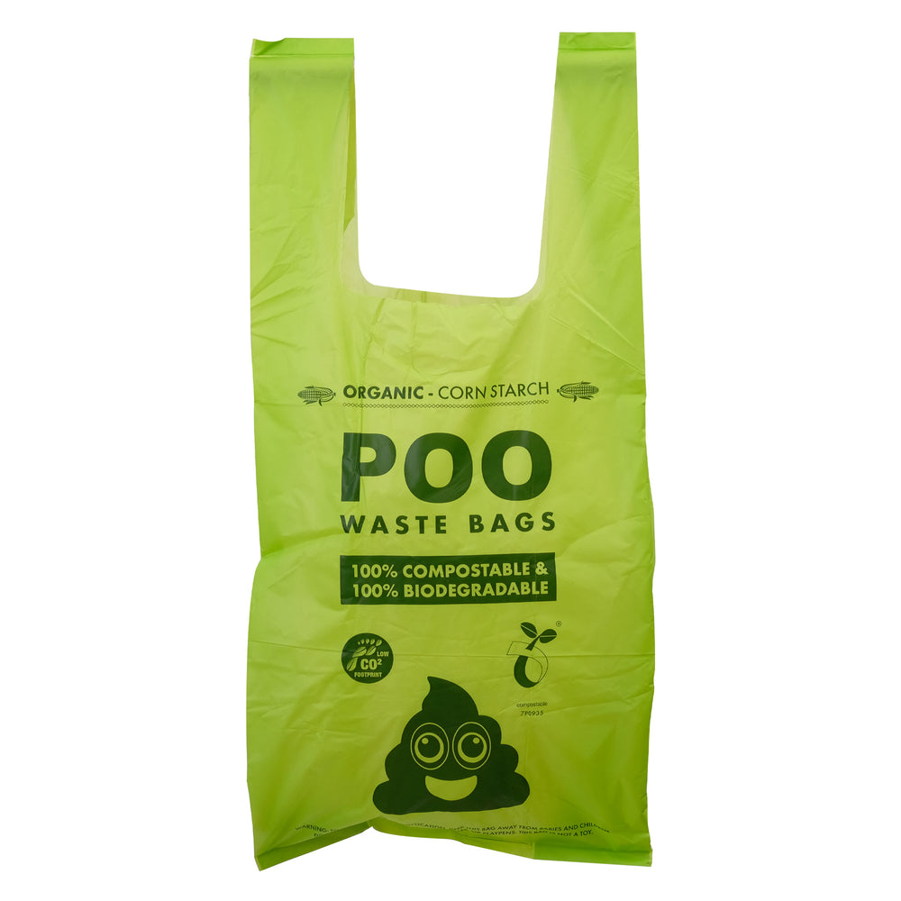 Mi-Pets Poo Tie Handles 120 Compostable &amp; Biodegradable Dog Waste Bags