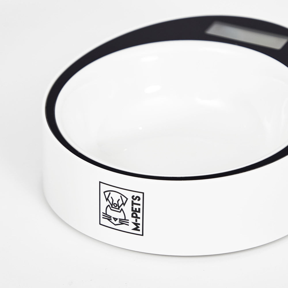 Mi-Pets Round Yumi Smart Bowl White &amp; Black