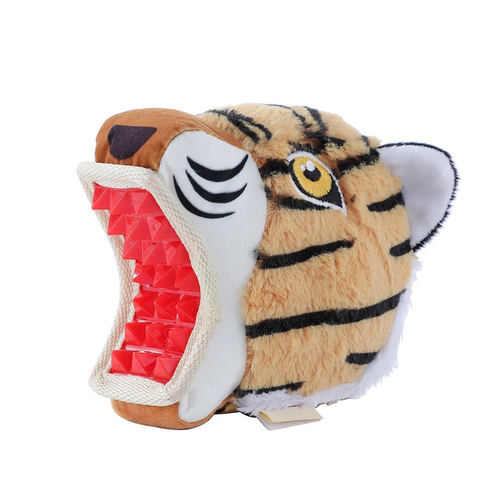 Paws &amp; Claws 18cm Big Biter Tiger TPR/Plush Pet/Dog Toy w/ Squeaker