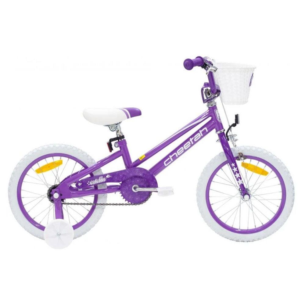 Cheetah Estella Girls 16 Inch Bike Gloss Pearl Lavender/Purple/White 3-6y