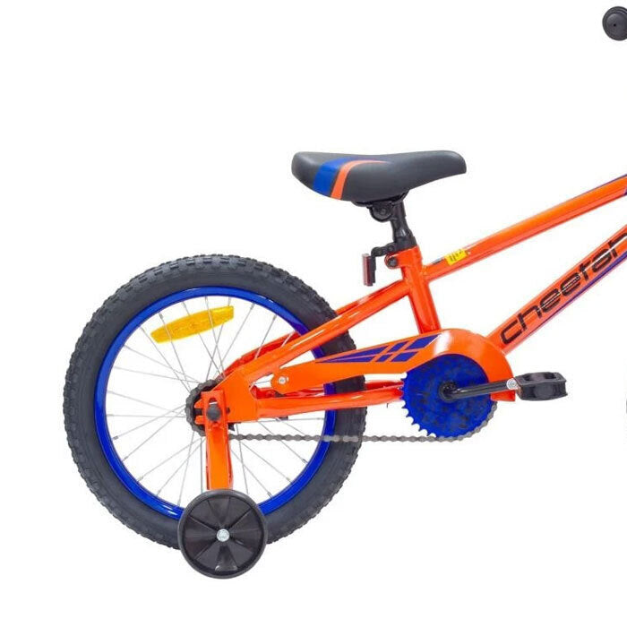 Cheetah Amigo Boys 16 Inch Bike Gloss Pearl Orange/Black/Navy Blue 3-6y