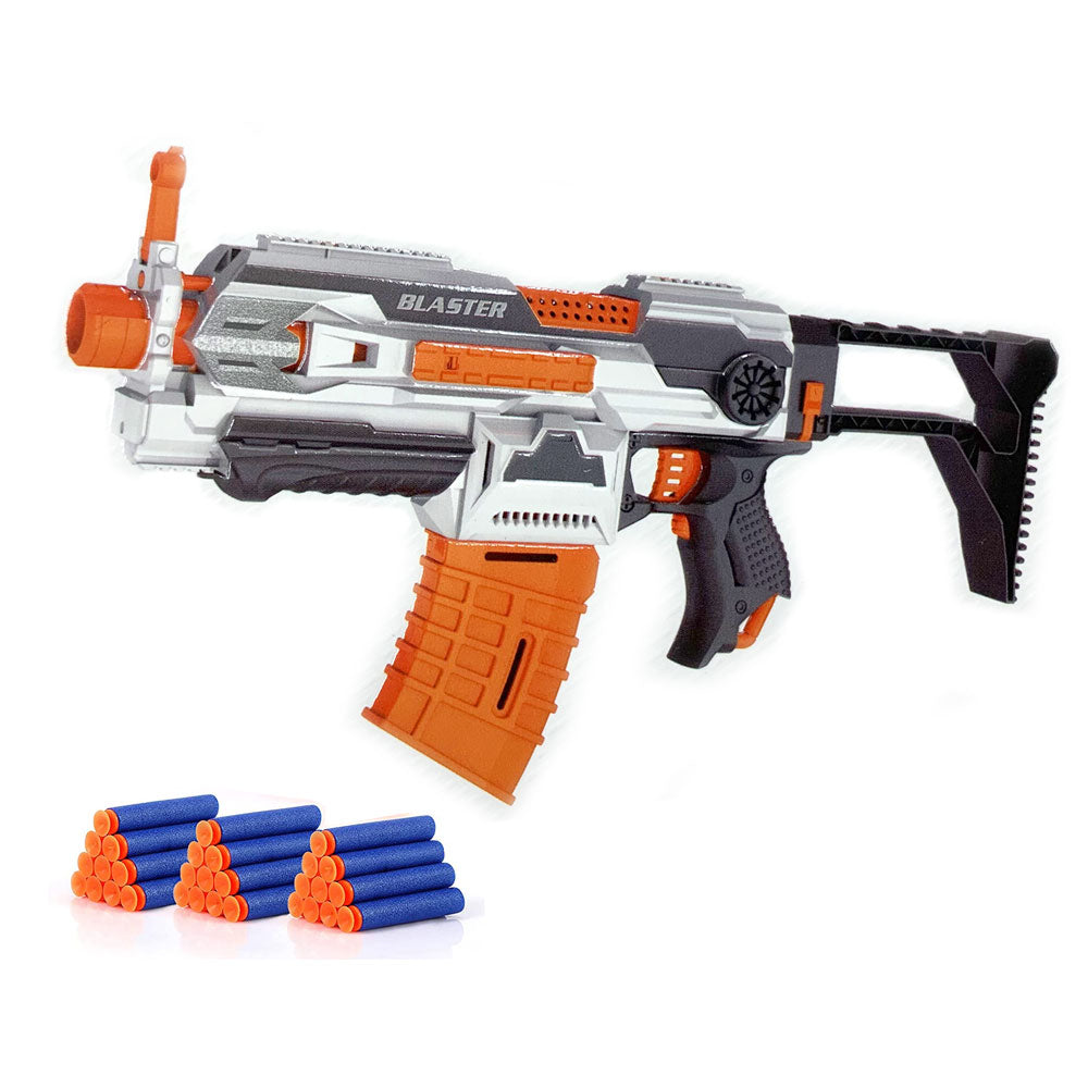 Blaster Electric Motorised Dart Shooting Gun Rifle Toy 30 Soft Foam Bu ...