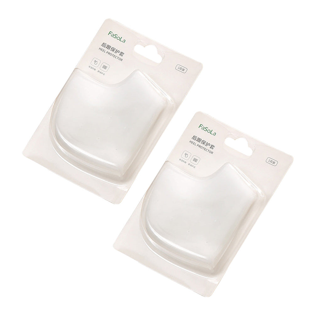 FaSoLa Heel Protectors White 10*8cm 1 Pair X2Pack