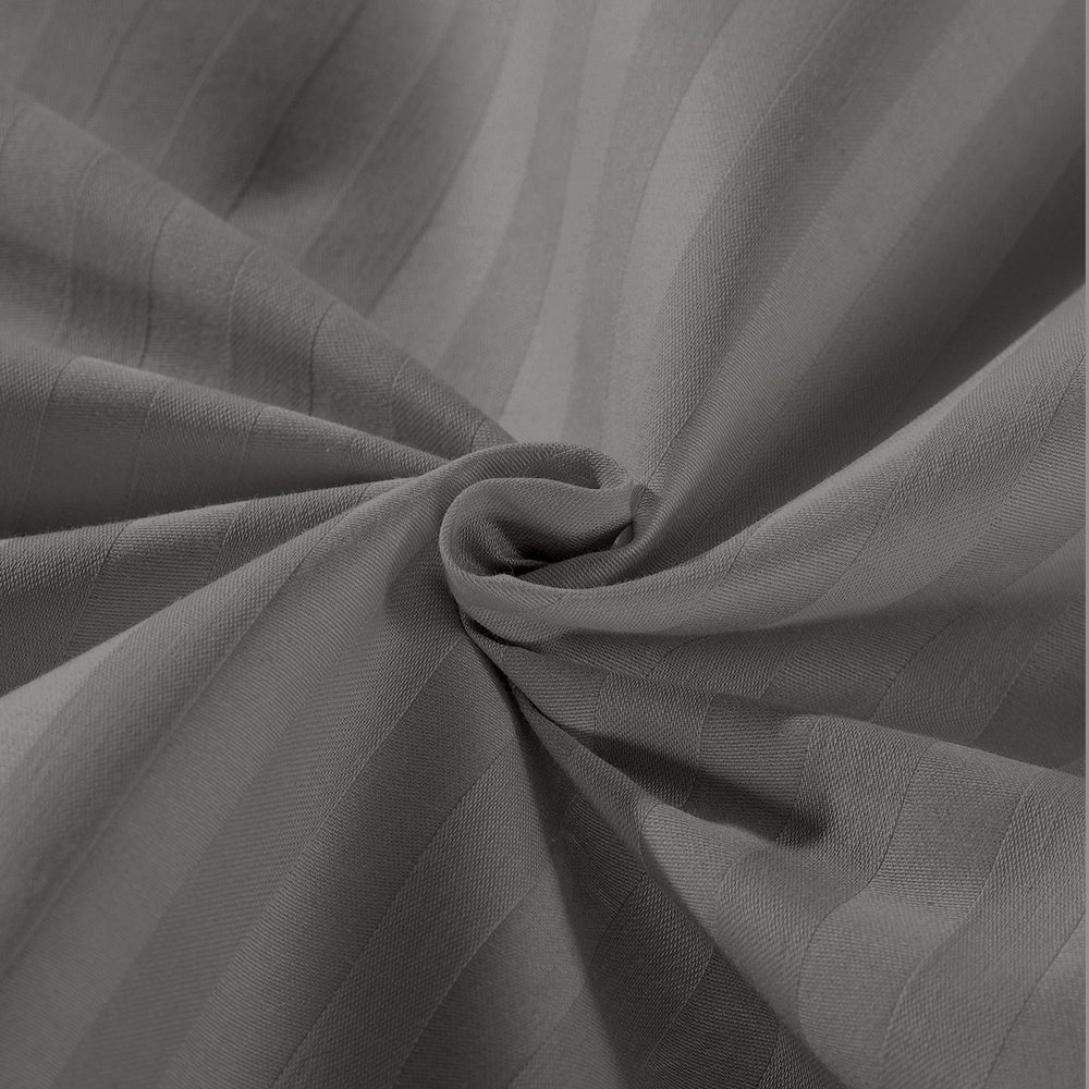 Kensington 1200 Thread Count 100% Cotton Sheet Set Stripe Hotel Grade Queen Charcoal