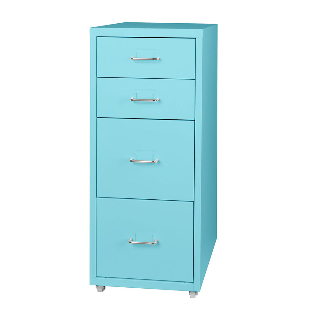 Levede 4 Drawer Office Drawers Cabinet Storage Cabinets Steel Rack Home Blue