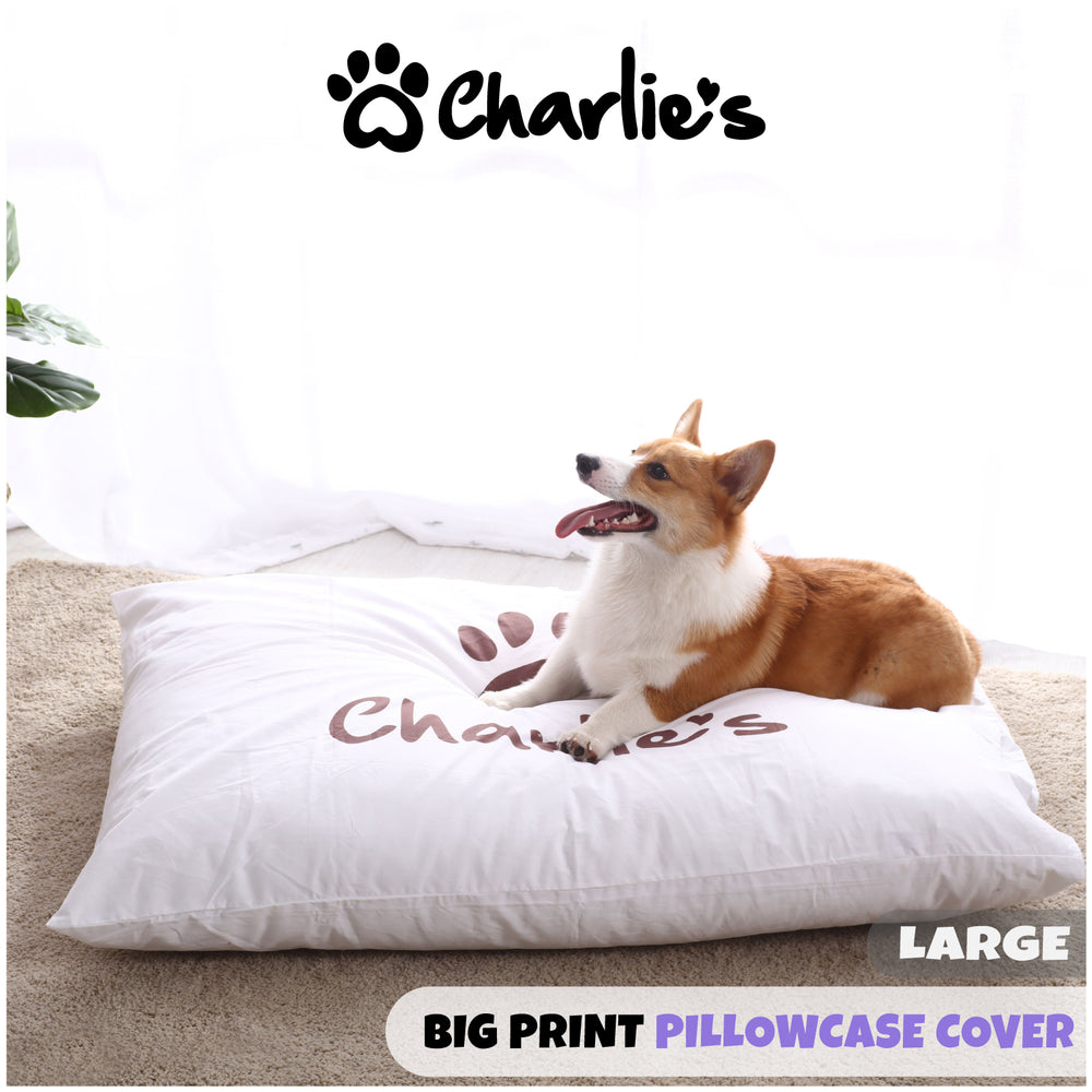Charlie&#39;s Pet Pillow Dog Bed Cover White Large