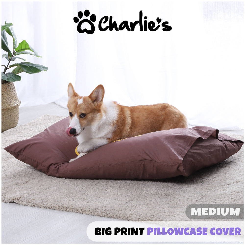 Charlie&#39;s Pet Pillow Dog Bed Cover Terracotta Medium