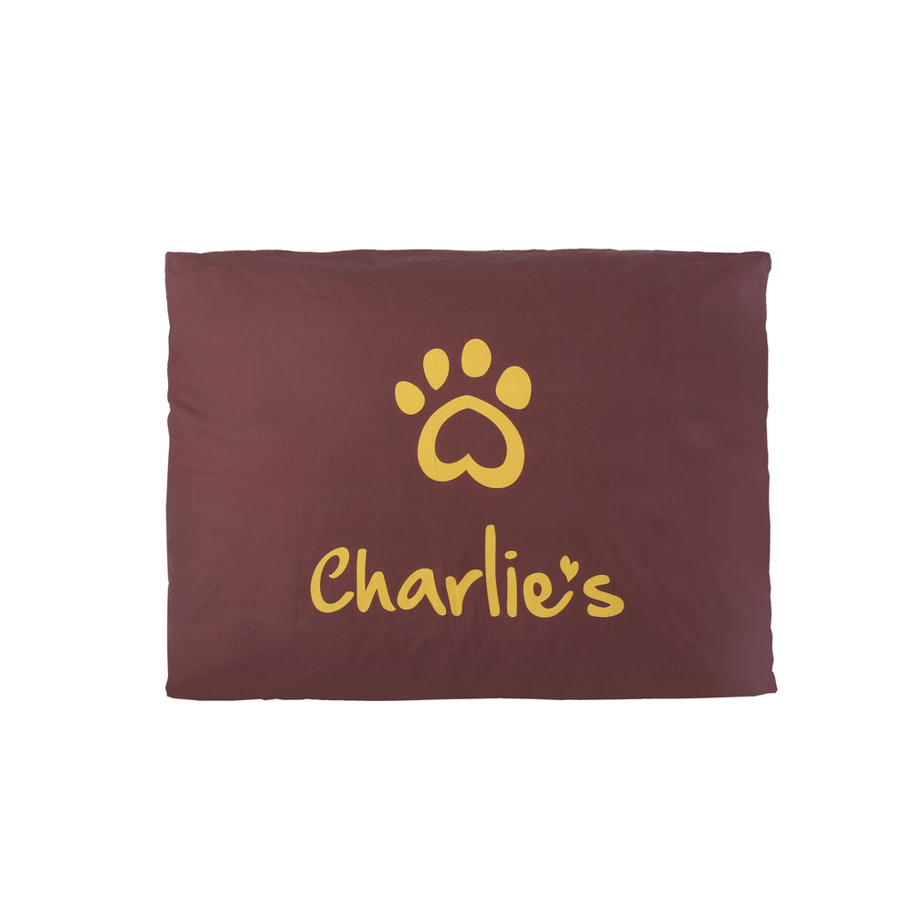 Charlie&#39;s Pet Pillow Dog Bed Cover Terracotta Medium
