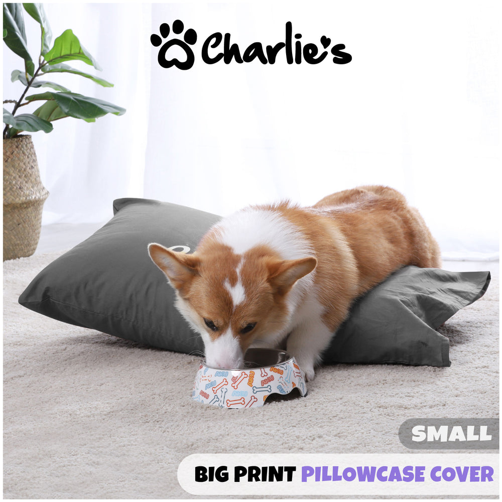 Charlie&#39;s Pet Pillow Dog Bed Cover Charcoal Small