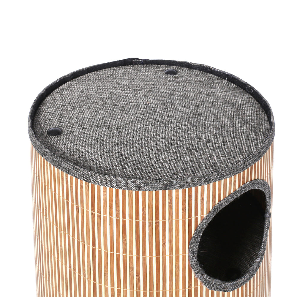 Charlie&#39;s Deluxe Bamboo Cat Barrel Scratcher Large Three Hole