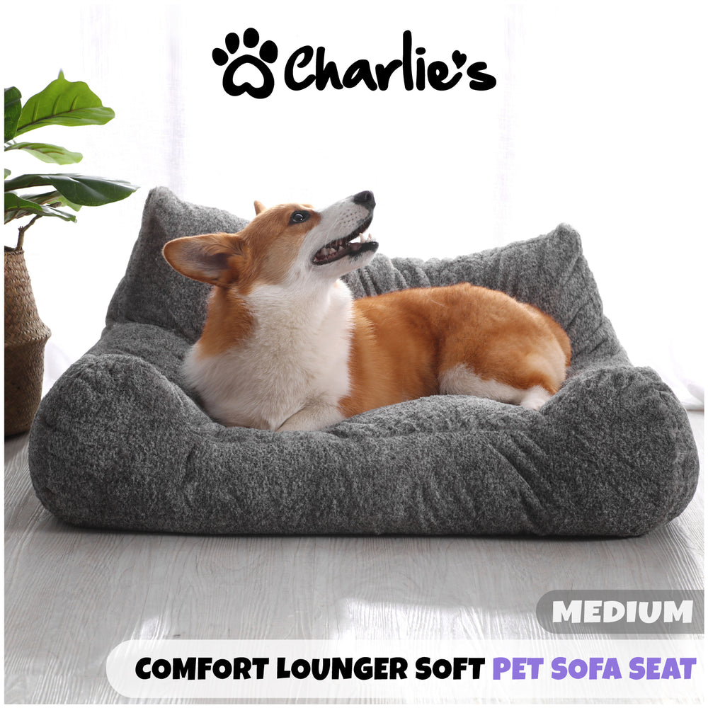 Charlie&#39;s Ultimate Soft Plush Pet Sofa Small