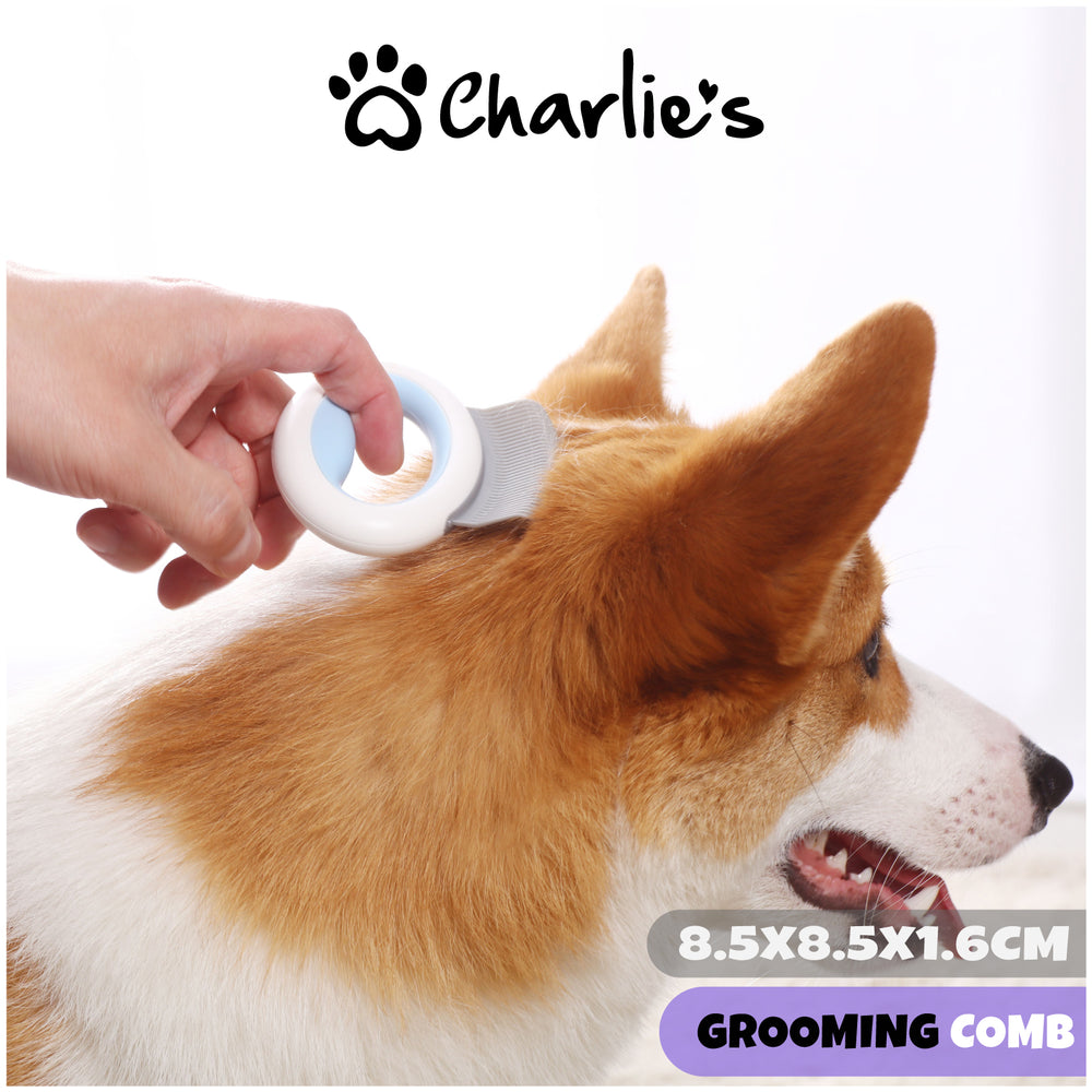 Charlie&#39;s Essential Pet Grooming Comb Blue
