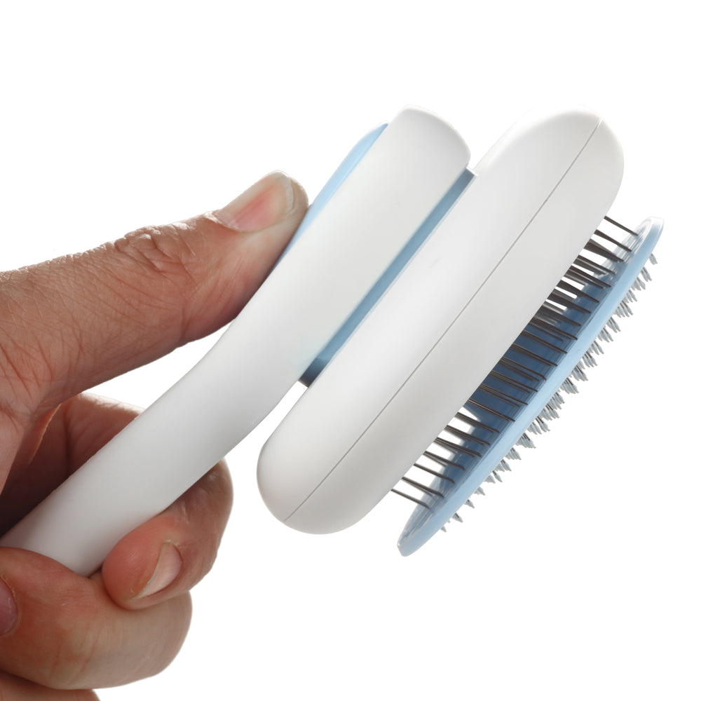 Charlie&#39;s Pippa Easy Clean Pet Button Brush Blue