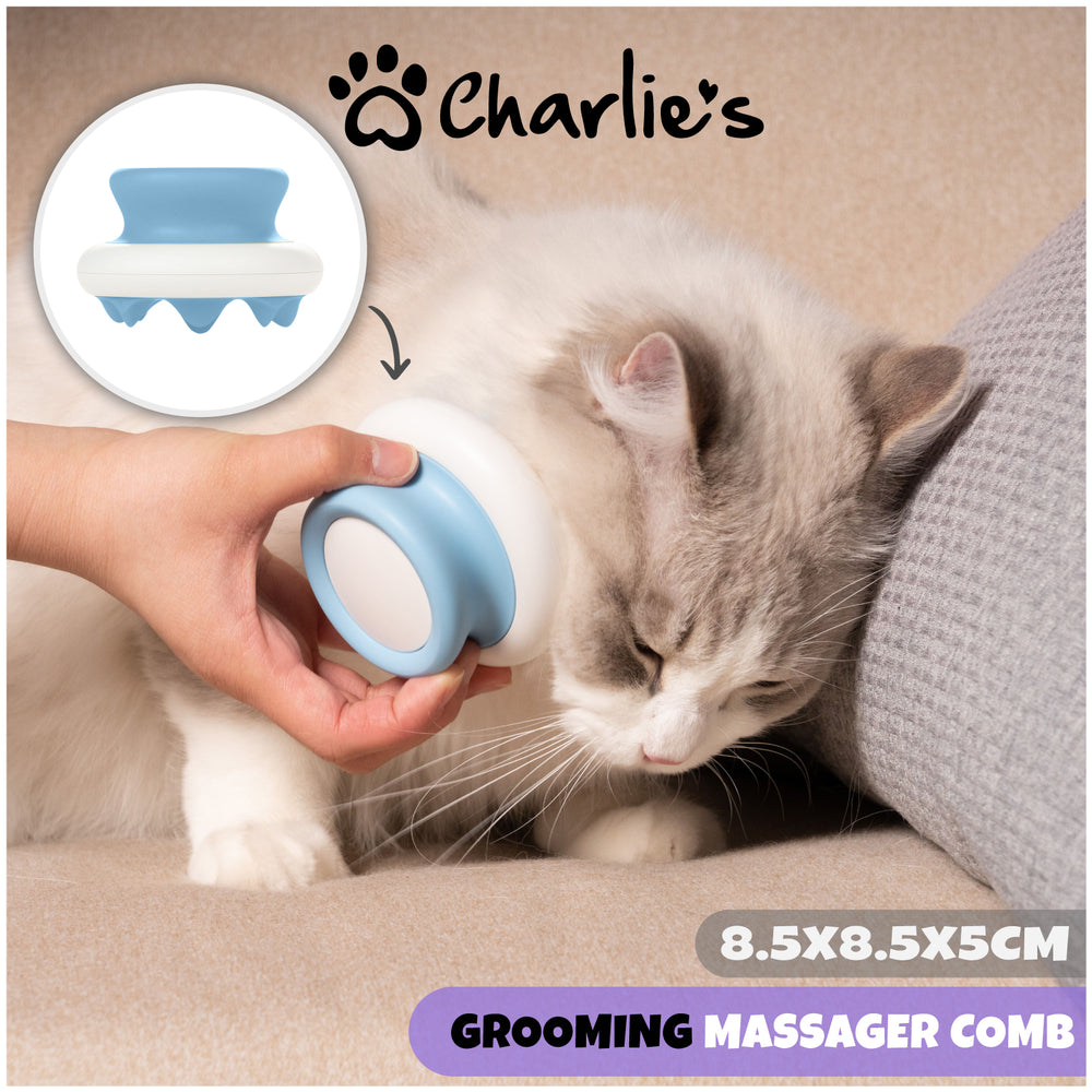Charlie&#39;s Essential Pet Massage Comb Blue