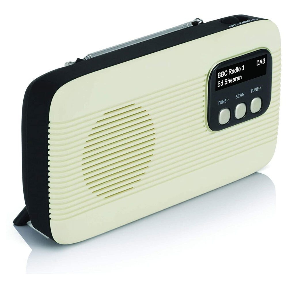 Lava Akoni Portable DAB/DAB+ Digital &amp; AM/FM Radio w/ Bluetooth - Cream