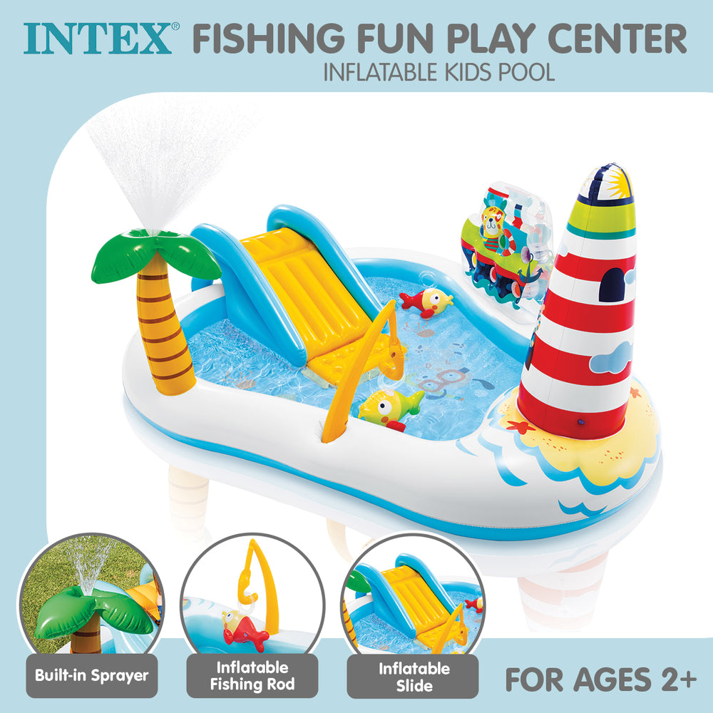 Intex 57162NP Fishing Fun Play Centre Inflatable Kids Pool