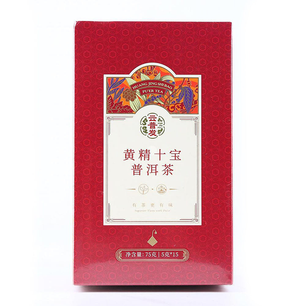 Yun Pufa Health Bag Tea Yellow Essence Ten Treasures Pu&#39;er Tea 15pcsx5g