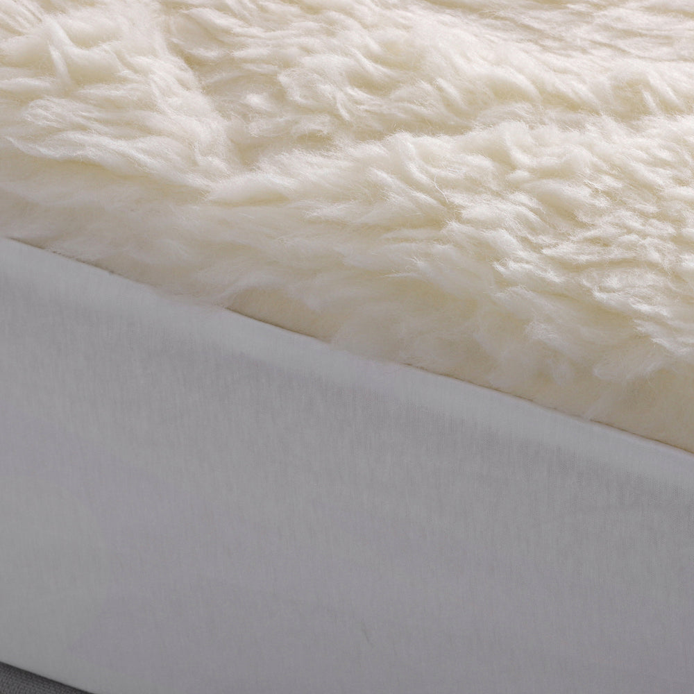 Natural Home All Season Wool Reversible Underlay - White - King Single Bed