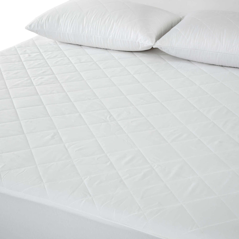 Natural Home Bamboo Quilted Mattress Protector White King Single Bed