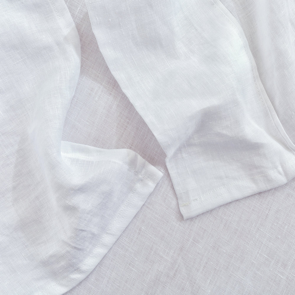 Natural Home 100% European Flax Linen Sheet Set White Queen Bed
