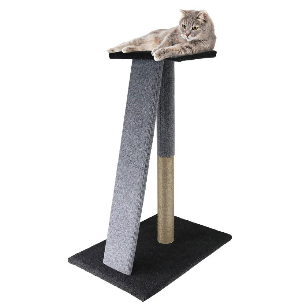 Paws &amp; Claws Catsby Angled Scratching Post - Cool Grey