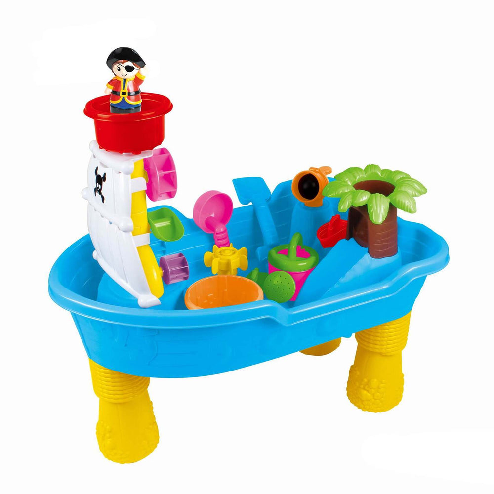 GEM TOYS Children&#39;s Pirate Theme Ship Sand &amp; Water Table for Creative Play