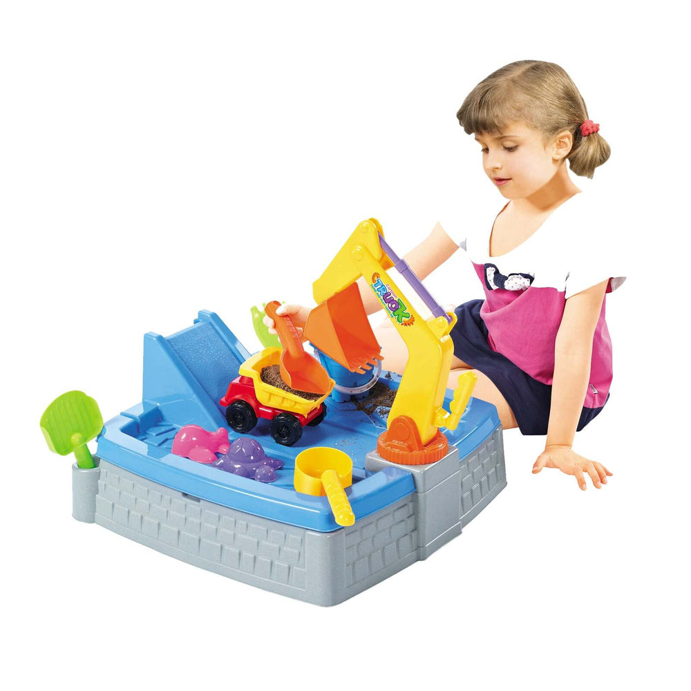GEM TOYS Children&#39;s Sand Pit &amp; Box Game With 11 Fun, Playtime Accessories