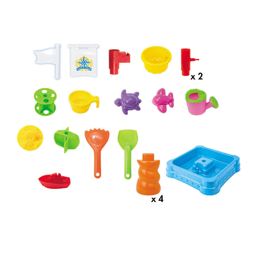 GEM TOYS Children&#39;s Sand &amp; Water Table with 21 Play Accessories