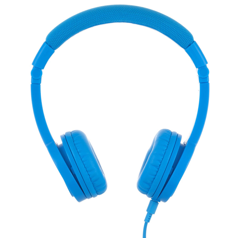BuddyPhones Explore Plus Kids Wired Headphones w/ Stickers Cool Blue