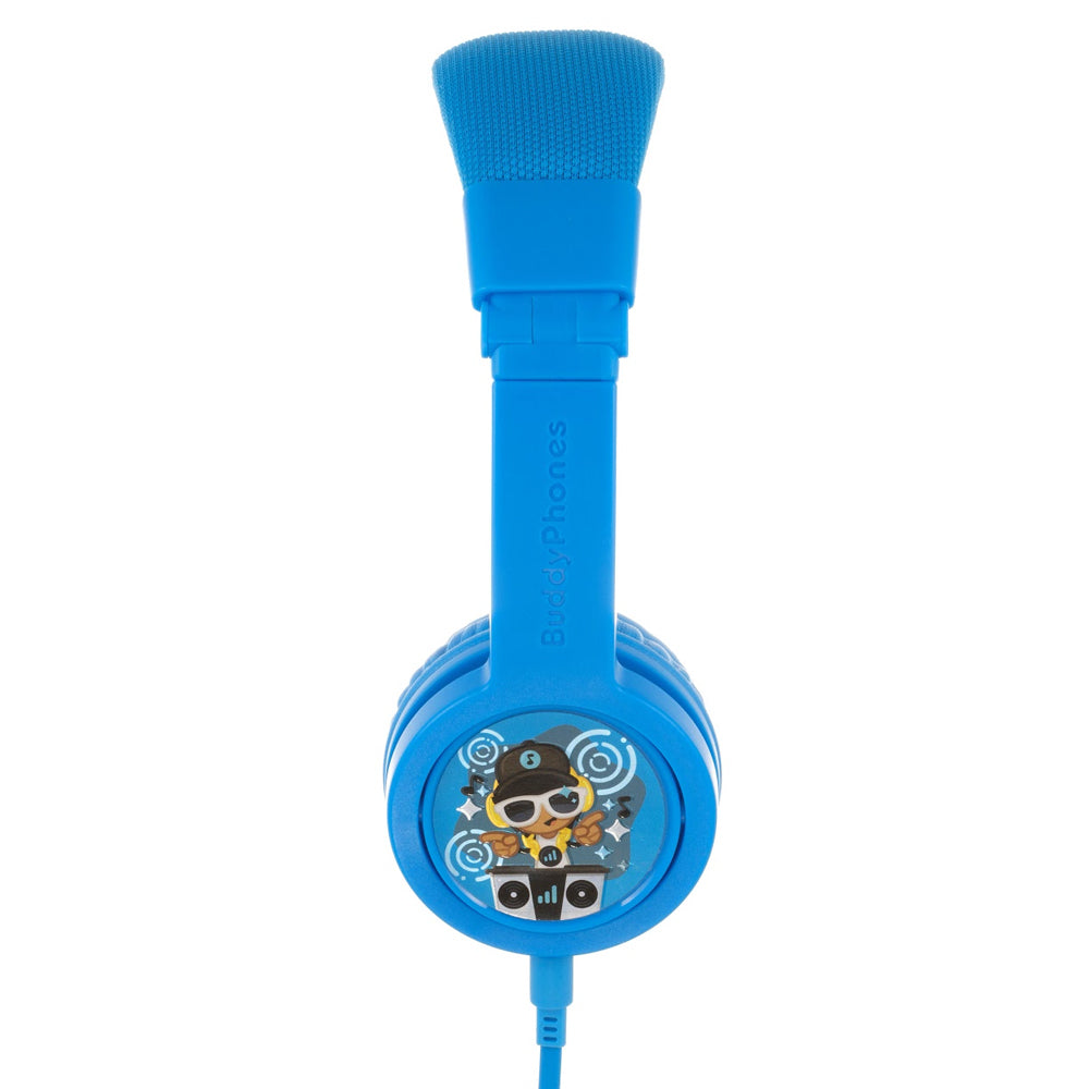 BuddyPhones Explore Plus Kids Wired Headphones w/ Stickers Cool Blue