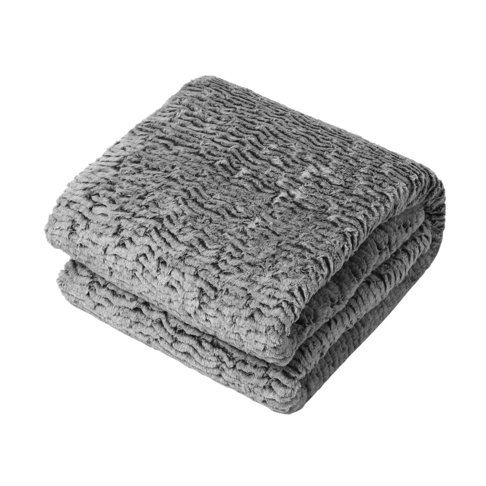 Dreamaker Luxury Faux Chinchilla Weighted Relaxing Simulated Blanket 7Kg - 122 X 183 Cm