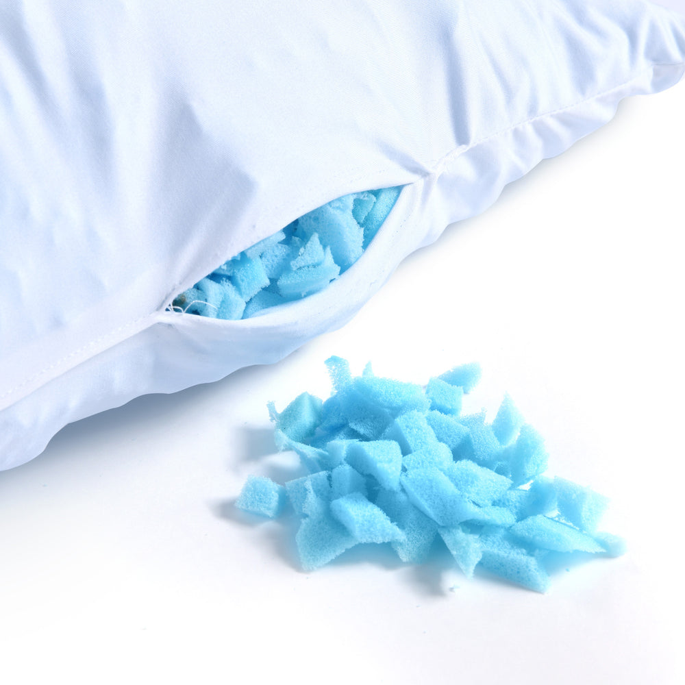 Essn Cooling Gel Shredded Memory Foam Pillow White 45x70