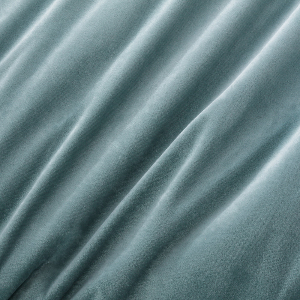 Dreamaker Ripple Velvet Quilt Cover Set Super King Bed Aqua