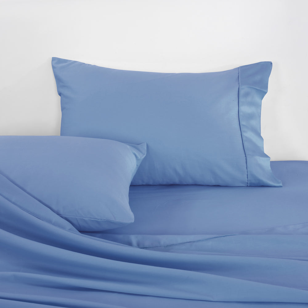 Dreamaker 300Tc Cotton Sateen Sheet Set King Bed - Coastal Blue
